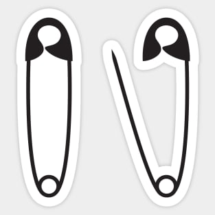 Safety pin silhouette Sticker